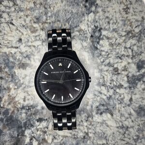 Armani Exchange Black Metal Watch
